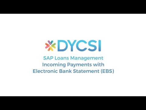 SAP Loans Management | Incoming Payments with Electronic Bank Statement (EBS)