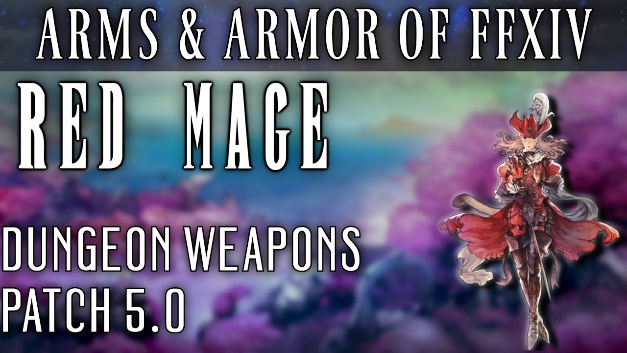 All Red Mage Dungeon Weapons of ShB (Patch 5.0) - YouTube