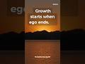 Growth starts when ego ends.  You’re not stuck. You’re repeating.  Growth is identity, not effort.