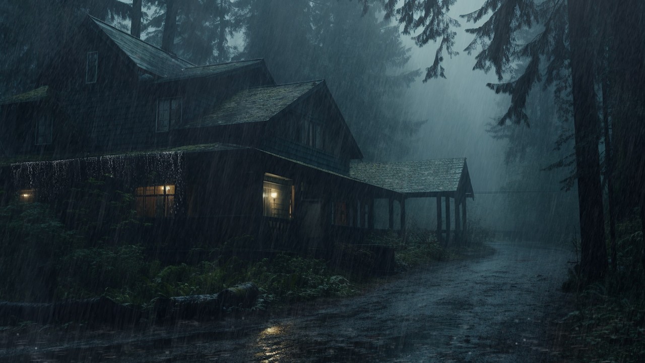 Heavy Rain in the Deep Forest at Night | Natural Sounds for Deep Sleep, Relaxation and Restful Calm