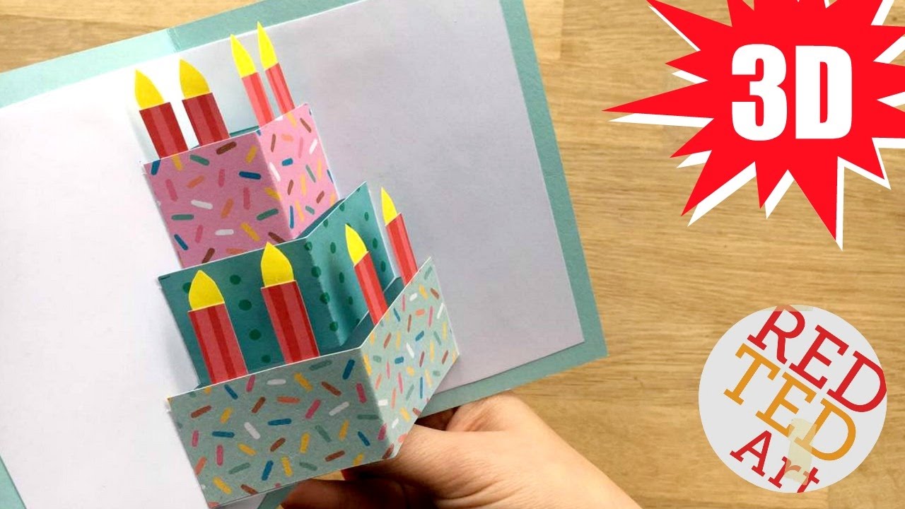 Möbel & Wohnen Handmade 3D Up Gift Card Happy Birthday Greeting Card