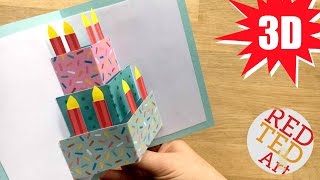 Easy Cake Card - Birthday Card Design - Weddings - Celebrations - DIY Card Making Ideas. If you are looking for a super cute 3d 