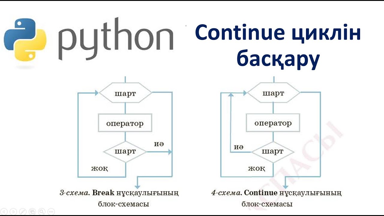 Continue циклін басқару  #python #continue #информатика8