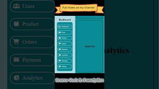 Responsive Admin Dashboard using HTML & CSS Only (No JavaScript) Net Worth