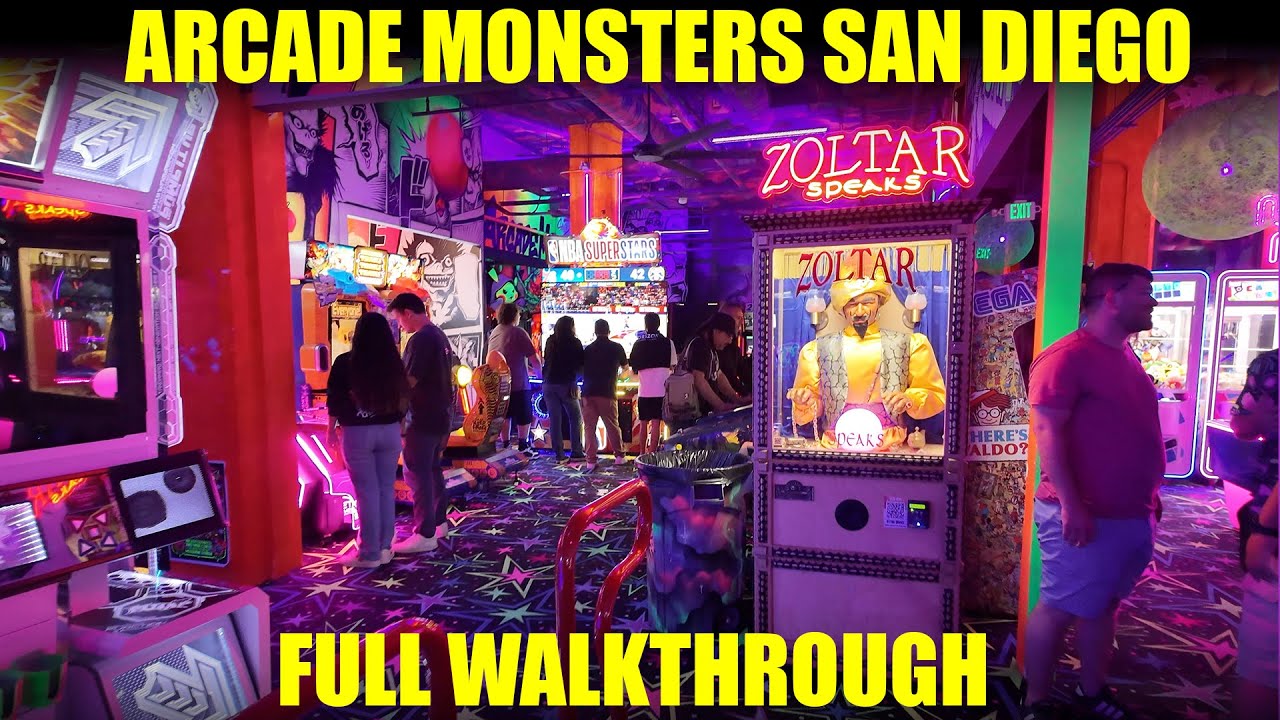 Arcade Monsters San Diego - Walking Tour - Full Walkthrough -   4K