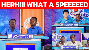 Herh🔥  What An Electrifying SPEED RACE Btn Presec, Achimota School And St. Thomas Aquinas | #NSMQ25