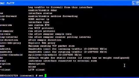 FortiGate Setting Up Internal Interface IP Address