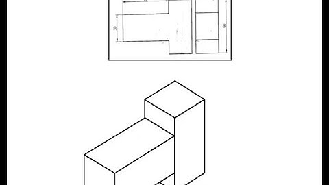 Isometric projection Problem No 27 Engineering drawing, Isometric Computer Aided engineering drawing