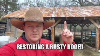 Rusty Roof Repair Using Rustx and Henry's Roof Coating