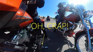 WHEN YOUR KICSTAND GETS SMASHED WHILE  RIDING!