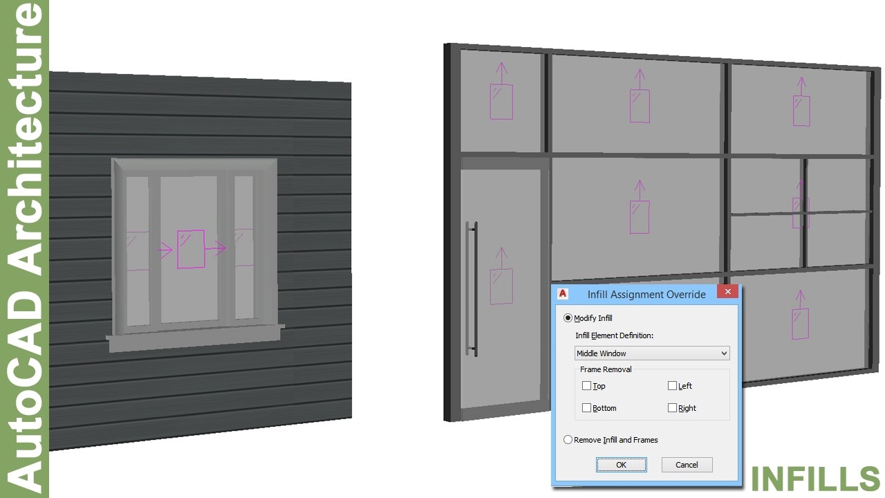 Module Window Infills Curtain Wall and Door/Window Assembly Style Infills in AutoCAD ...
