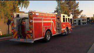 Phoenix fire dept, (New)Engine 44 returning to station