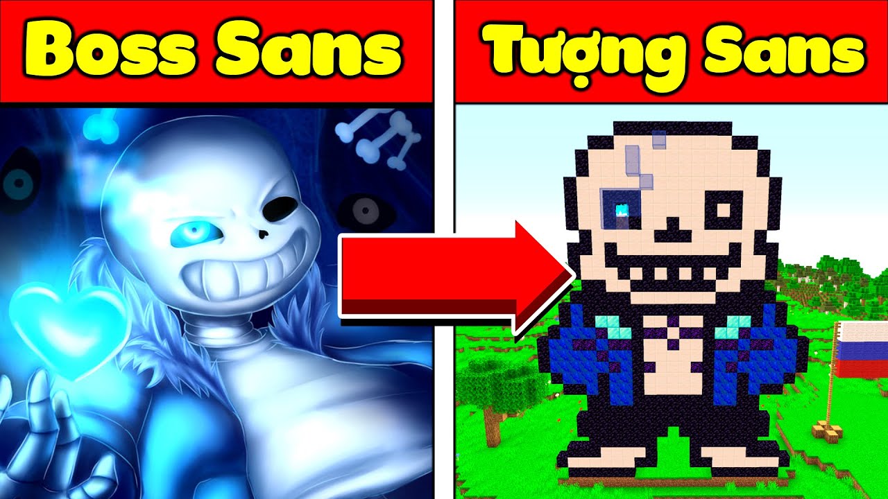 Jaygray Sáng Tạo Thành Công Cách Xây Tượng Sans Siêu Đẹp Trong Minecraft*Xây  Tượng Sans Khổng Lồ - Blog Chia Sẻ Az