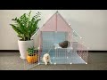 DIY Pomaranian dogs House with metal frame on the floor - Build a prefab house for Pomeranian dogs