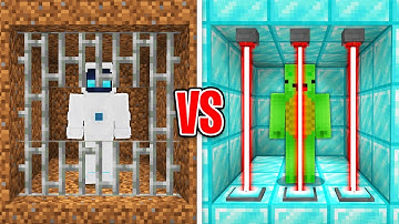 Minecraft NOOB vs PRO: SAFEST SECURITY PRISON BUILD
