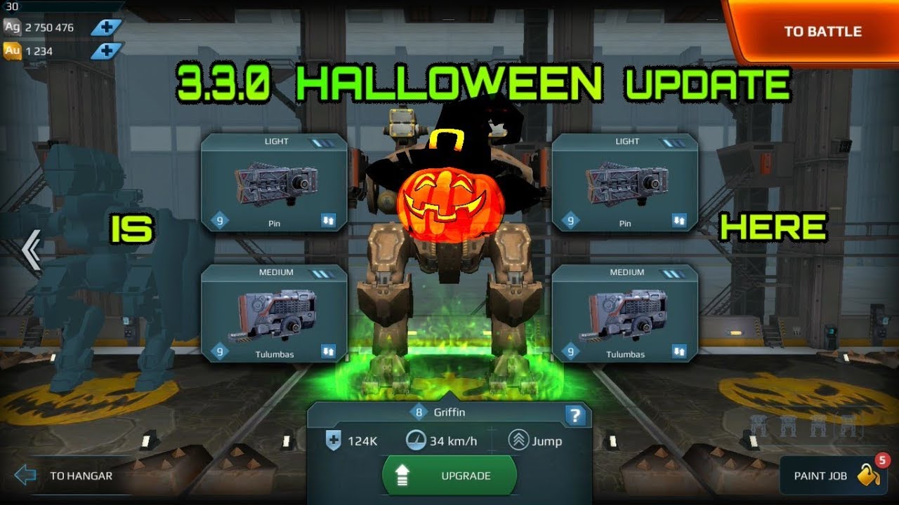 war robots halloween update