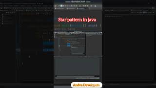 Star Pattern in Java || Java || Tamil || Andva Developers