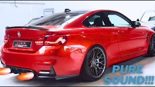 BMW M4 Competition Exhaust & Acceleration Sound (Stock + Akrapovic +Straight pipe)