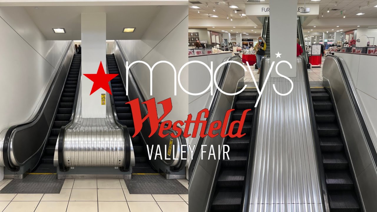 Vintage OTIS & Modern KONE Escalators - Macy's Men's, Westfield Valley Fair - San Jose, CA