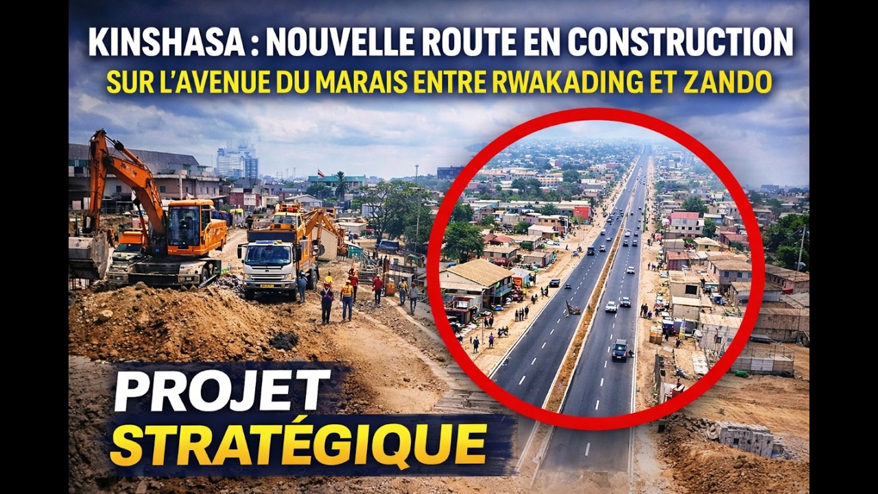 🚨 KINSHASA  NOUVELLE ROUTE EN CONSTRUCTION SUR L’AVENUE DU MARAIS ENTRE RWAKADING ET ZANDO