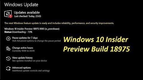 Windows 10 Insider Preview Build 18975 (20H1) to Windows Insiders in the Fast ring | Amar Tech Tips