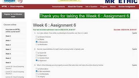 NPTEL Cloud computing Assignment Week 6 Answers | Cloud computing assignment week 6 answers