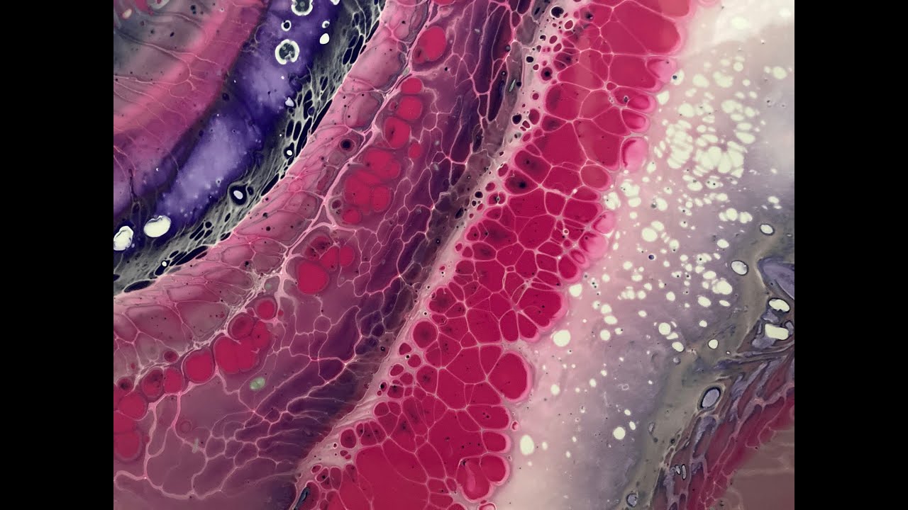 #7 Fluid Art/Acrylic Pouring - Open Cup Tutorial, step by step, cells ...