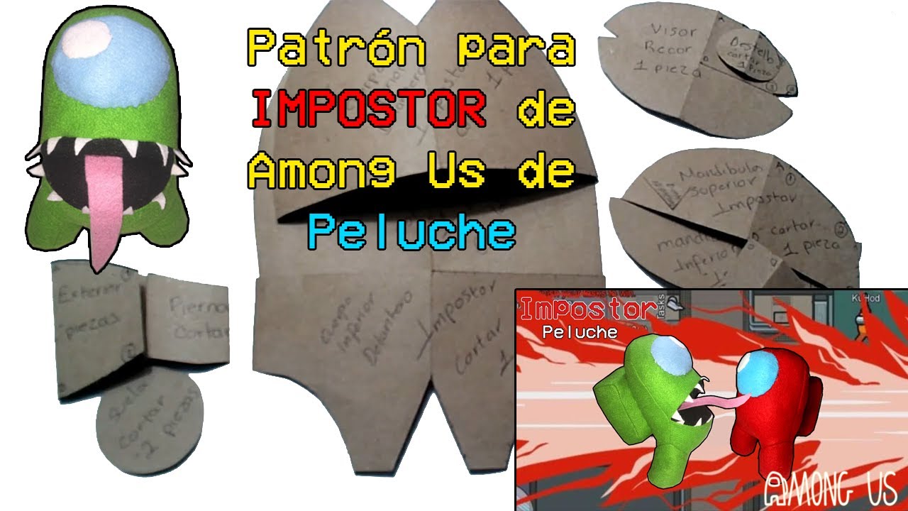 DIY | Patrón para Impostor Among Us de peluche | Among Us Imposter ...