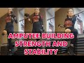 Amputee woman adaptive crutches user | building strength vs stability