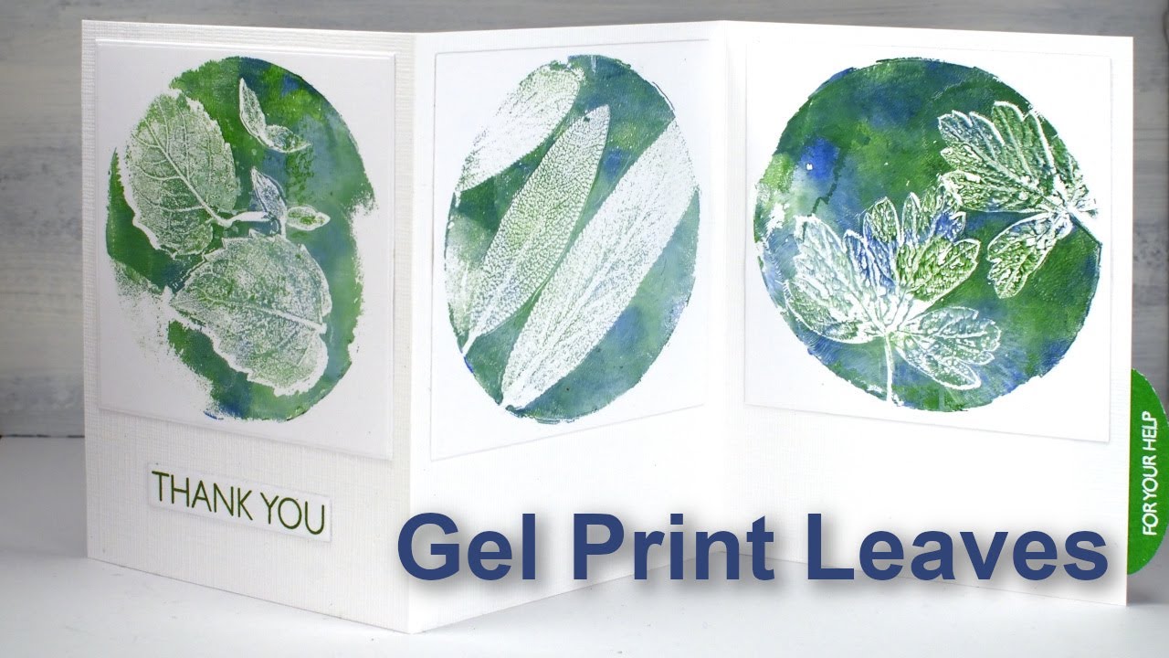 Gel Print Leaves video