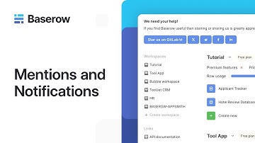 How mentions and notifications work in Baserow