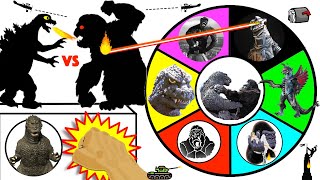 KING KONG vs GODZILLA Spinning Wheel Slime Game w/ Kong Skull Island + Godzilla, Gigan