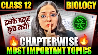 Class 12 Biology Chapterwise Most Important Topics | Score 70/70 in Biology Board Exam 2025