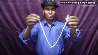 Magic tricks Rope with ring magic tricks