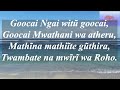 Goocai  gocai mwathani wa atheru official lyrics by kenyan lyrics master