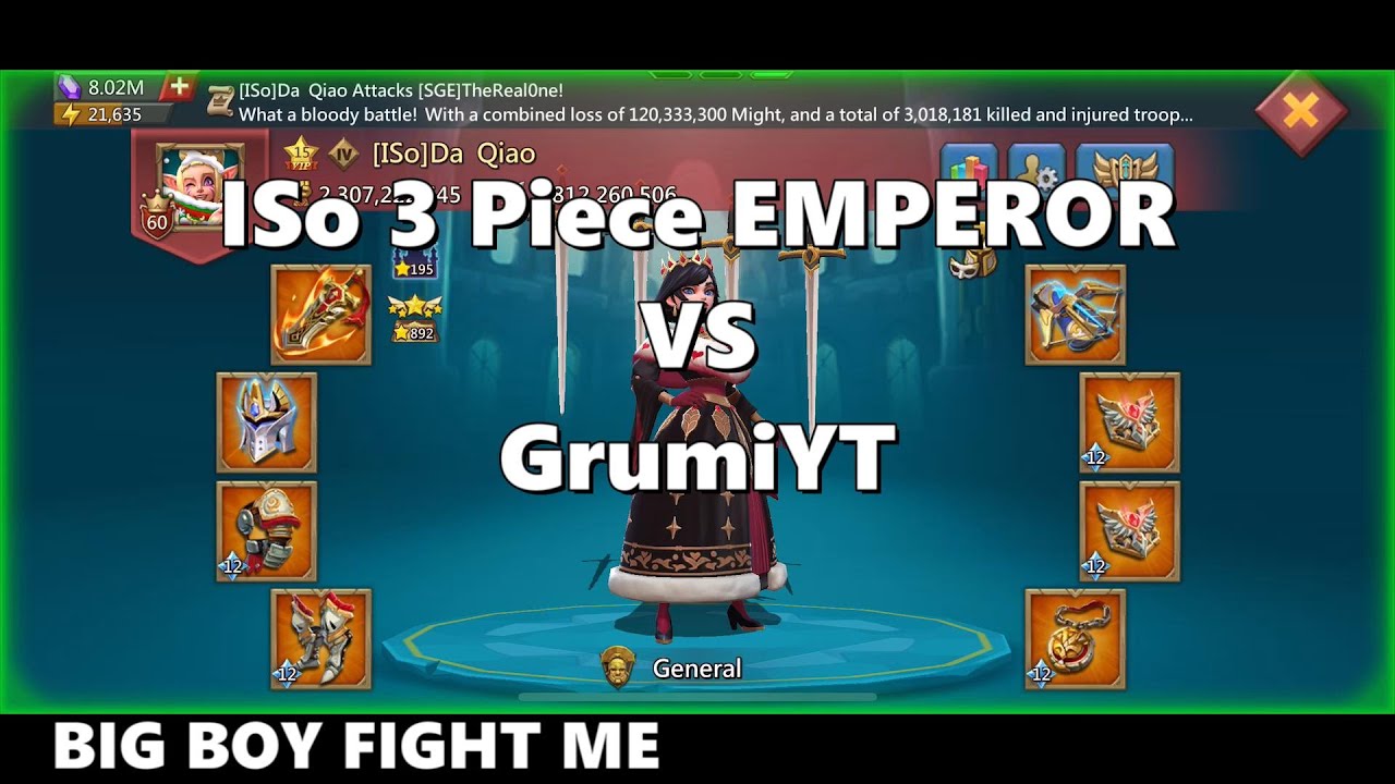 Lords Mobile - 3 Piece EMPEROR VS my RALLYTRAP! Can we survive? - YouTube