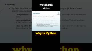 Why is Python called an interpreted language | #python #interview #questions