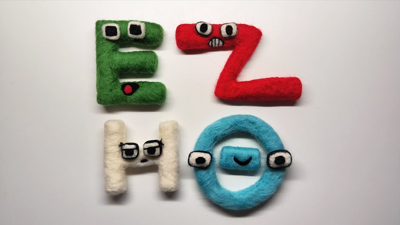 Crafting Alphabet Lore Letter E with Satisfying Needlefelt Art #alphab, Needle Felting Art