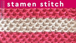 Easy Stamen Stitch 💖 Free Printable Pattern 4-Row Repeat by Studio Knit 7,478 views 4 months ago 5 minutes, 1 second