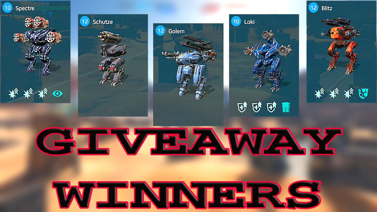 War Robots Giveaway Winners & Gameplay - YouTube