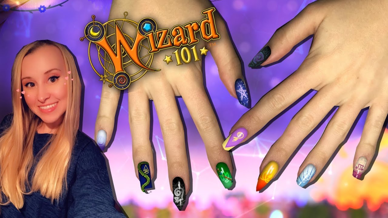 Wizard101 School Themed Nail Art!