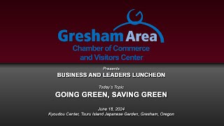 Going Green, Saving Green