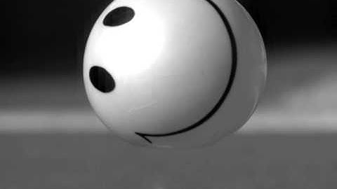 Ball bouncing in slow motion: Light ball