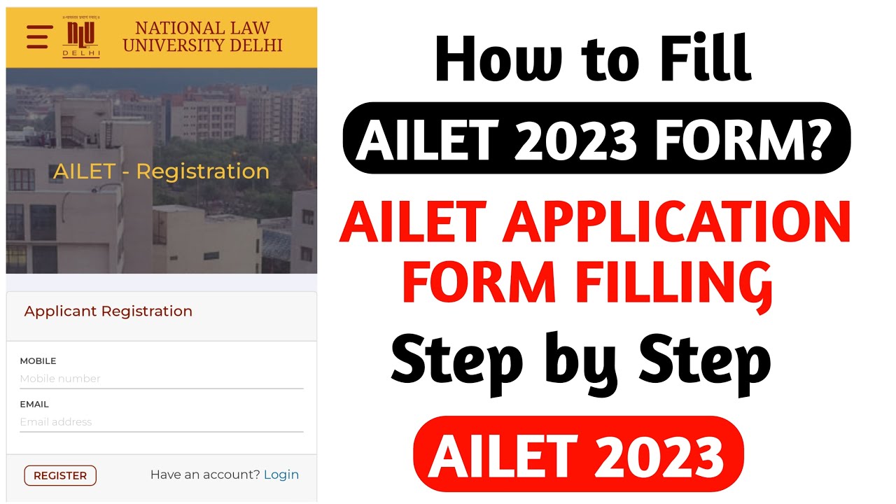 How to Fill AILET 2023 Application Form? | Step by Step Process | AILET ...