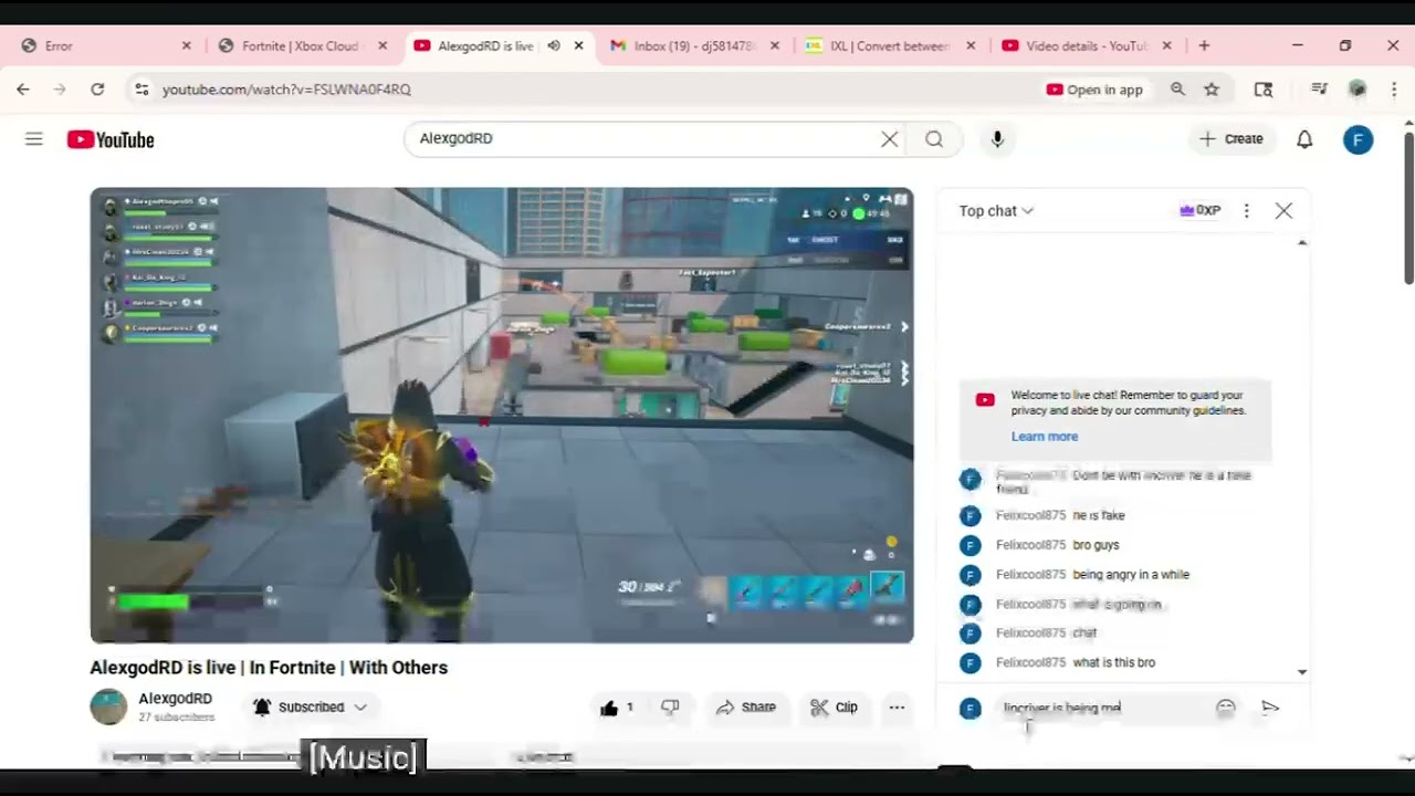 "Watching AlexgodRD live stream about him on PS4" reaction