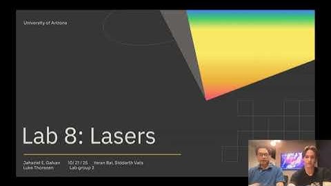 OPTI 380A Lab 8: Lasers