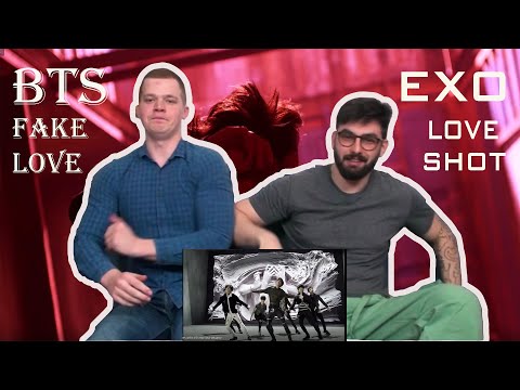 BTS - Fake love + EXO - love shot | Реакция русских парней на БТС и ЕХО | MV Reaction