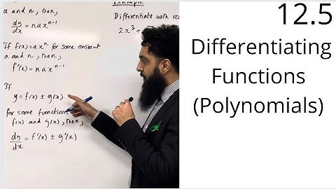 Edexcel AS Level Maths: 12.5 Differentiating Functions with Two or more Terms (Polynomials)