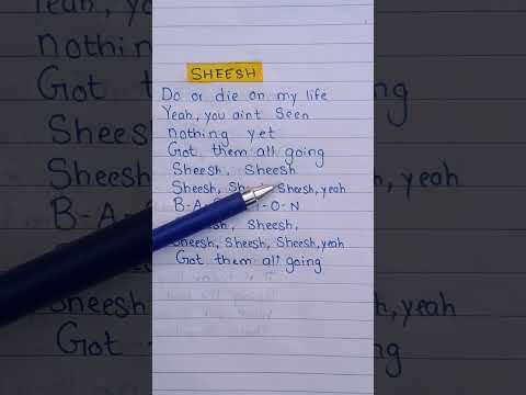 BABYMONSTER - SHEESH | Handwritten Lyrics | #babymonster #sheesh #베이비몬스터 #shorts