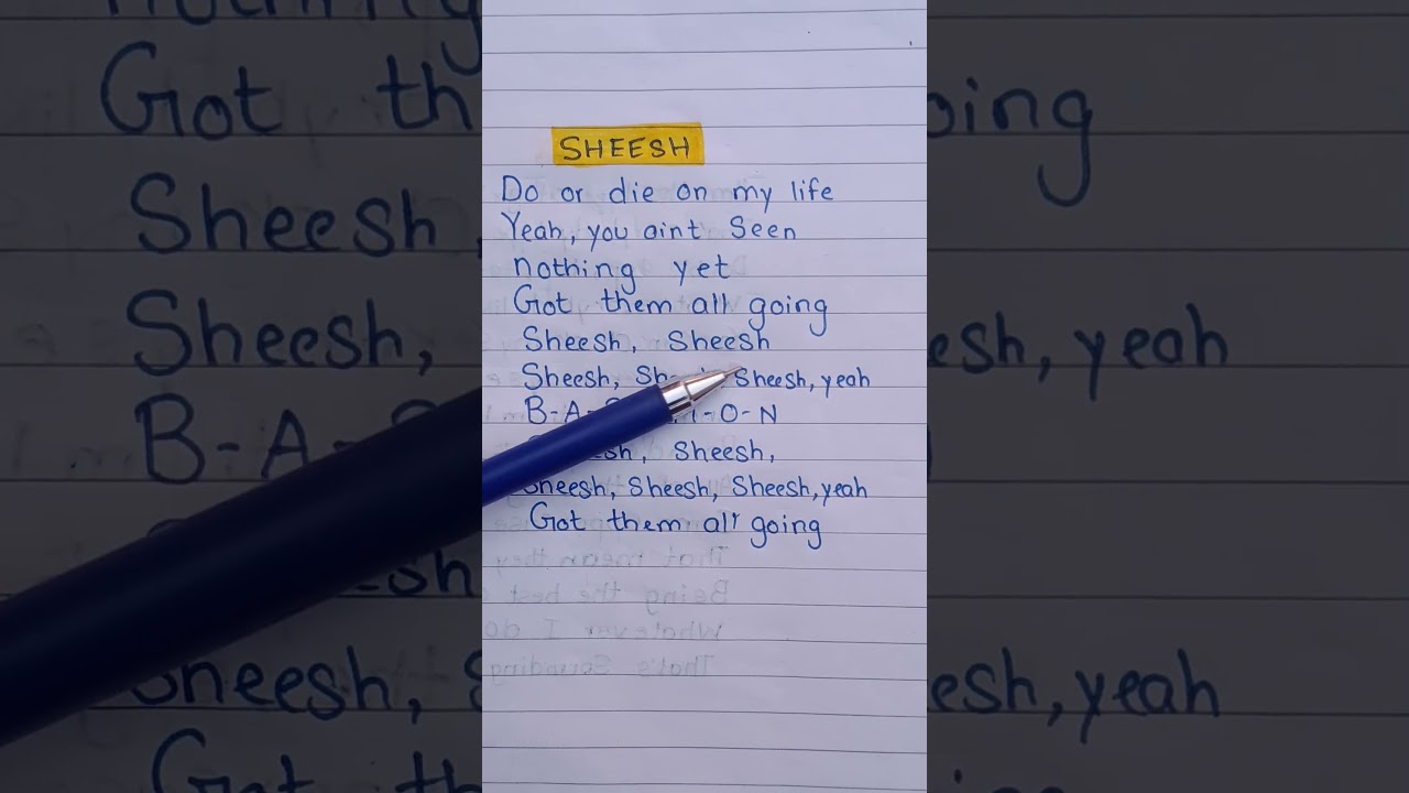 Cover BABYMONSTER - SHEESH | Handwritten Lyrics | #babymonster #sheesh #베이비몬스터 #shorts